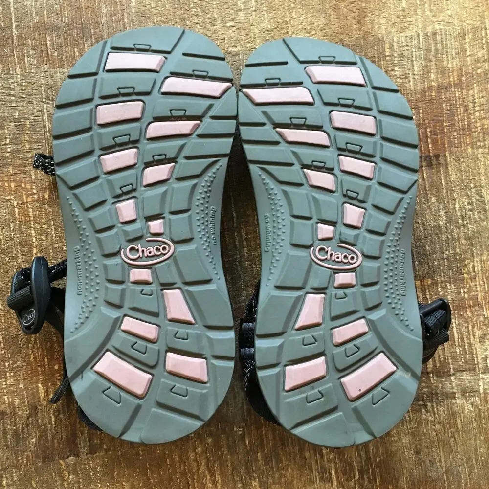 Chaco ZX/1 Ecotread Big Kid Size 3 Dual Adjustable Strap Sandal Black Sport Shoe